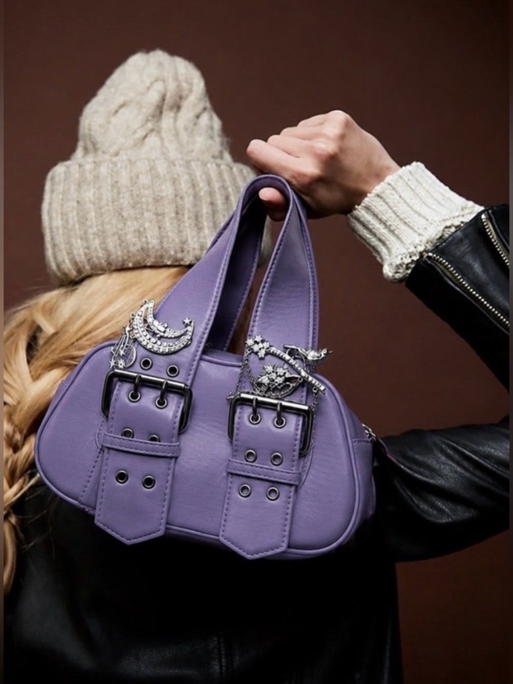 Free People Say Yes Lavender Buckle Detail Mini Bag